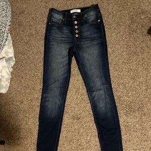 Kan can 5 button fly skinny